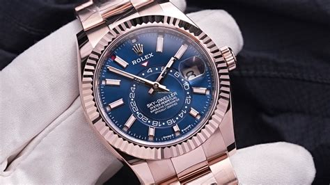 rolex blue sky dweller|rolex sky dweller blue price.